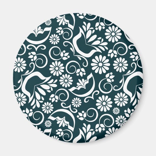 Eleganter Schwarz-Weiß-Magnet Magnet (Vorne)