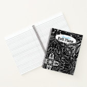 Eleganter Schwarz-Weiß-Mandala-Designwurf Notizblock (Innenseite)