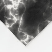 Eleganter Schwarz-Weiß-Marmor Fleecedecke (Ecke)