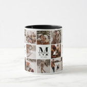 Eleganter Schwarz-Weiß-Multifoto-Collage - Sake ha Tasse (Zentrum)