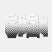 Eleganter Schwarz-Weiß-Muster-Individuelle Name Geschenkschachtel (Ungefaltet)