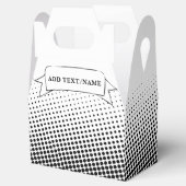 Eleganter Schwarz-Weiß-Muster-Individuelle Name Geschenkschachtel (Geöffnet)