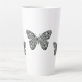 Eleganter Schwarz-Weiß-Schmetterling Milchtasse (Vorderseite)