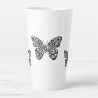 Eleganter Schwarz-Weiß-Schmetterling Milchtasse