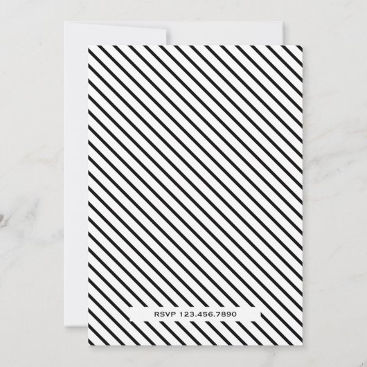 Eleganter Schwarz-Weiß-Schönheitskompass Geburtsta Einladung (Rückseite)