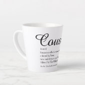 Eleganter Schwarz-Weiß-Script-Cousin - Definition Milchtasse (Linke Ecke)