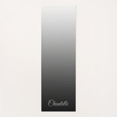 Eleganter Schwarz-Weiß-Stil mit Individuelle Name Yogamatte (Vorderseite)