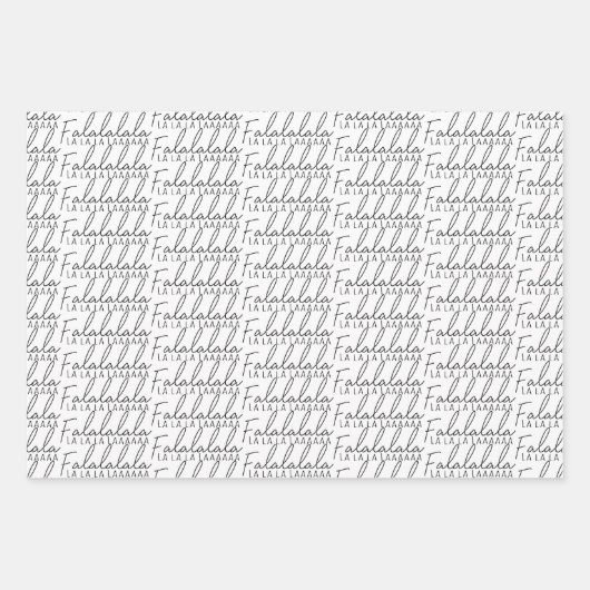 Eleganter Schwarz-Weiß Weihnachtsbaum Merry Xmas Geschenkpapier Set (Vorderseite 3)