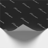 Eleganter Schwarz-weißer, benutzerdefinierter Klas Geschenkpapier (Ecke)