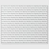 Eleganter Schwarz-weißer, benutzerdefinierter Skri Geschenkpapier (Flach)