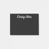 Eleganter, schwarz-weißer Chalkboard-Stil Post-it Klebezettel (Vorderseite)