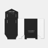 Eleganter Schwarz-weißer Dank Geschenkschachtel (Ungefaltet)
