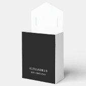 Eleganter Schwarz-weißer Dank Geschenkschachtel (Geöffnet)