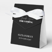 Eleganter Schwarz-weißer Dank Geschenkschachtel (Vorderseite)