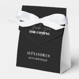 Eleganter Schwarz-weißer Dank Geschenkschachtel