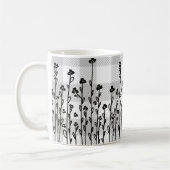Eleganter Schwarz-weißer Dodle-Gingham Kaffeetasse (Links)