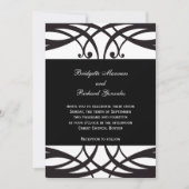 Eleganter Schwarz-weißer Einladung (Vorderseite)