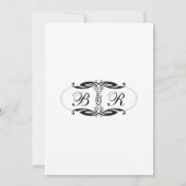 Eleganter Schwarz-weißer Einladung (Rückseite)