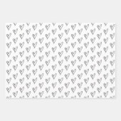 Eleganter Schwarz-weißer Familienname Herbst Weihn Geschenkpapier Set (Vorderseite 3)