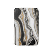 Eleganter Schwarz-weißer Goldmarmor Badematte (Vorderseite Vertikal)