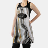 Eleganter Schwarz-weißer Goldmarmor Schürze (InSitu)