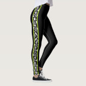Eleganter Schwarz-weißer grüner stilvoller Leggings (Rechts)