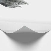 Eleganter Schwarz-weißer handgemalter Geschenkpapier (Ecke)