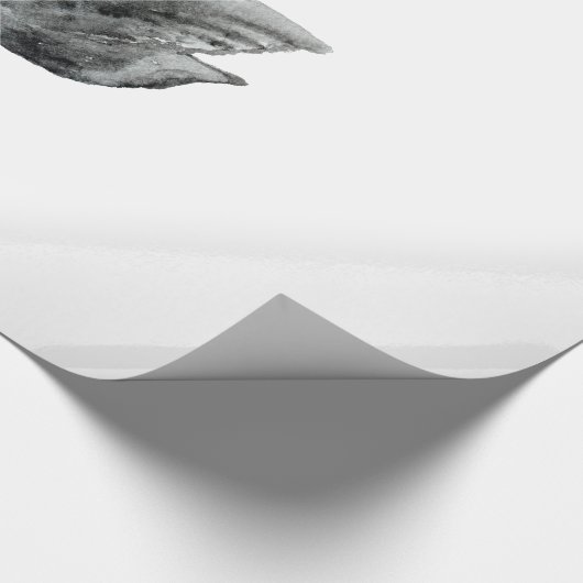 Eleganter Schwarz-weißer handgemalter Geschenkpapier (Ecke)