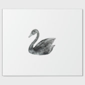 Eleganter Schwarz-weißer handgemalter Geschenkpapier (Flach)