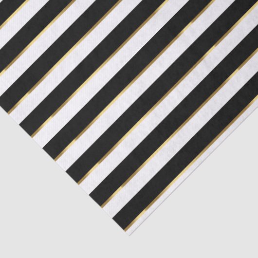 Eleganter Schwarz-weißer, horizontaler Streifen Seidenpapier (Detail)