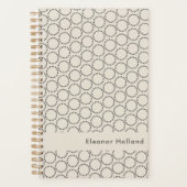 Eleganter Schwarz-weißer Individuelle Name Mitte d Planer (Vorderseite)