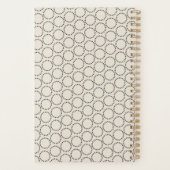 Eleganter Schwarz-weißer Individuelle Name Mitte d Planer (Rückseite)