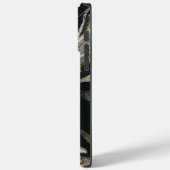 Eleganter Schwarz-weißer Marmor Case-Mate iPhone Hülle (Rückseite / Links)