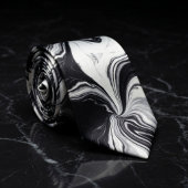 Eleganter schwarz-weißer Marmor Krawatte