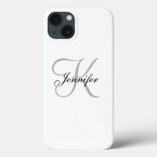ELEGANTER SCHWARZ-WEISSER MONOGRAFISCHNAME Case-Mate iPhone HÜLLE