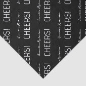 Eleganter Schwarz-weißer Skriptname Seidenpapier (Ausschnitt)