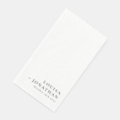 Eleganter Schwarz-weißer Trendy Minimal Custom Serviette (Ecke)