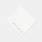 Eleganter Schwarz-weißer Trendy Minimal Custom Serviette (Ecke)