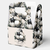 Eleganter schwarzbeiger Elfenbein Weihnachtsschmuc Geschenkschachtel (Geöffnet)