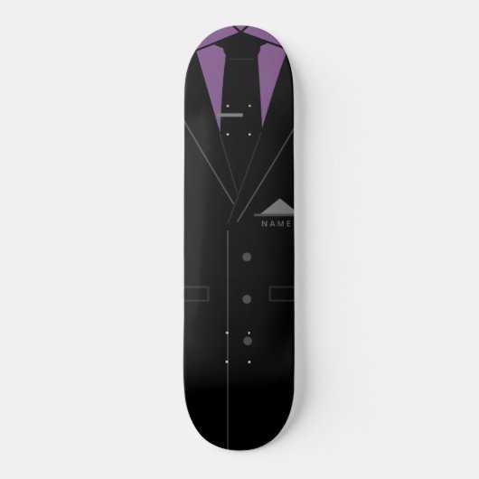 Eleganter Schwarzer Anzug - Name hinzufügen Skateboard (Vorderseite)
