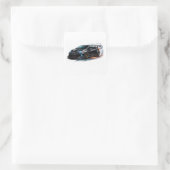 Eleganter schwarzer Auto-Aufkleber Quadratischer Aufkleber (Tasche)