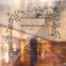 Eleganter Schwarzer Blumenrahmen Florist Transpare