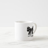 Eleganter schwarzer Bogen - Tasse „All Tied Up In (Vorderseite Rechts)