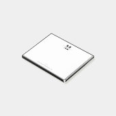 Eleganter schwarzer Border, fett einfacher Monogra Post-it Klebezettel (angewinkelt)