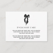 Eleganter Schwarzer Bow verbindet das Brautparty d Begleitkarte (Vorderseite)