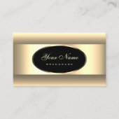 Eleganter schwarzer Cream Ombre Light Gold Decorra Visitenkarte (Vorderseite)