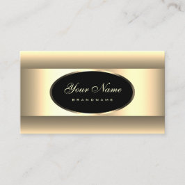 Eleganter schwarzer Cream Ombre Light Gold Decorra Visitenkarte