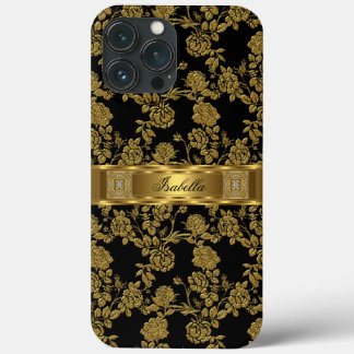 Eleganter schwarzer Damaskus Case-Mate iPhone Hülle