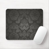 Eleganter schwarzer Damast Mousepad (Mit Mouse)