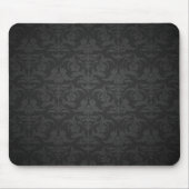 Eleganter schwarzer Damast Mousepad (Vorne)